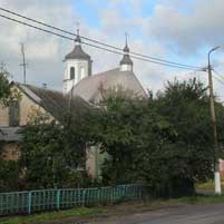 Клецк. Графiчная рэканструкцыя фарнага касцёла (Касцёла Святой Тройцы) на перыяд пачатку XX стагоддзя. 3D-мадэль, фотамантаж - by А. Nеvar, арыгiнальныя фотаздымкi - Uladzimir Sadouski 2017г.