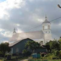 Клецк. Графiчная рэканструкцыя фарнага касцёла (Касцёла Святой Тройцы) на перыяд пачатку XX стагоддзя. 3D-мадэль, фотамантаж - by А. Nеvar, арыгiнальныя фотаздымкi - Uladzimir Sadouski 2017г.