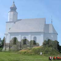 Койданава (Дзяржынск). Графiчная рэканструкцыя кальвiнскага збора на тэрыторыi былога Койданаўскага замка. Выгляд на пачатак XXст. 3D мадэль, фотамантаж - А. Невар. 2017г.