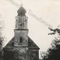 Койданава (Дзяржынск). Выява кальвiнскага збора на тэрыторыi былога Койданаўскага замка. Галоўны (заходнi) фасад храма. З калекцыi прыватнага вiртуальнага музею MUSEUM TOMATORUM (myvimu,com) Фота 1917 г. Электронны рэсурс - http://myvimu.com/exhibit/54745839-kojdanow-zbor-kalwinski