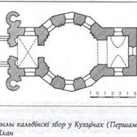 Кухцiчы (Першамайск) План былога кальвiнскага збора, стаўшага пазней касцёлам, каплiцай-пахавальней роду Завішаў. Апублiкавана - Габрусь Т. Мураваныя харалы: Сакральная архітэктура беларускага барока . Менск: Ураджай, 2001.— 87 стар. Электронны рэсурс - https://orda.of.by/.lib/gabrus/mh/87