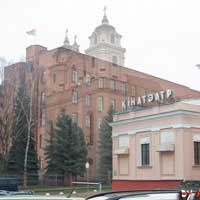 Менск. Гiпатэтычная графiчная рэканструкцыя касцёла Святога Войцэха кляштару бенедыктынак. Выгляд на сярэдзiну XIXст. да перабудовы на царкву. .3D мадэль, фотамантаж by A. Nevar, 2020г. 
		Арыгінальнаяе фота - сensored... 