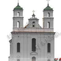 Cмiлавiчы (Чэрвеньскi раён). Графiчная рэканструкцыя касцёла св. Вінцэнта былога кляштара мiсiянераў. 3D мадэль - А.Невар 2016г.