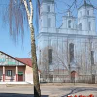 Cмiлавiчы (Чэрвеньскi раён). Графiчная рэканструкцыя касцёла св. Вінцэнта былога кляштара мiсiянераў. 3D мадэль - А.Невар 2016г. фотамагтаж - А.Невар 2020г., арыгiнальныя фота - Aliaksandr Shaban 2017г. 