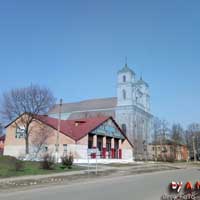 Cмiлавiчы (Чэрвеньскi раён). Графiчная рэканструкцыя касцёла св. Вінцэнта былога кляштара мiсiянераў. 3D мадэль - А.Невар 2016г. фотамантаж - А.Невар 2020г., арыгiнальныя фота - Aliaksandr Shaban 2017г.