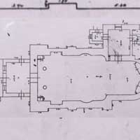 Быхаў. План былога касцёла канонiкаў латэранскiх пад тытулам Беззаганнага Зачацця Найсвяцейшай Дзевы Марыі, Св. Казiмiра i Св. Аўгусцiна. 1930s., крынiца - Swiat. Nr. 38, 1911. S. 15., апублiкавана - Беларускі дзяржаўны архіў-музэй літаратуры і мастацтва.