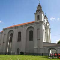 Княжыцы. Гiпатэтычная графiчная рэканструкцыя касцёла св.Антонiя былога дамiнiканскага каляштара. Выгляд на сярэдзiну XIX ст., да перабудовы пад праваслаўную царкву. 3D-мадэль, фотамантаж - by А. Nеvar 2018г., арыгiнальныя фота - Алег Малевіч 