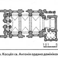 Княжыцы. План былога касцёла св.Антонiя дамiнiканскага каляштара. Апублiкавана - Габрусь Т. Мураваныя харалы: Сакральная архітэктура беларускага барока . Менск: Ураджай, 2001.— 233 стар. Электронны рэсурс - http://orda.of.by/.lib/gabrus/mh/233 