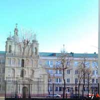 Магiлеў. Графiчная рэканструкцыя Богаяўленскай царквы Магілёўскага Богаяўленскага манастыра. Выгляд на пачатак XXст. 3D мадэль, фотамантаж by A. Nevar, 2020г., 
		арыгiнальныя фота - Leonid Platonenko 