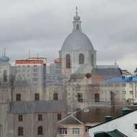 Магiлеў. Графiчная рэканструкцыя Богаяўленскай царквы Магілёўскага Богаяўленскага манастыра. Выгляд на пачатак XXст. 3D мадэль, фотамантаж by A. Nevar, 2020г., 
		арыгiнальныя фота - Aleh Dziachkou  