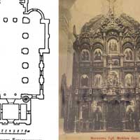 Магiлеў. План i iнтэр'ер Богаяўленскай царквы Магілёўскага Богаяўленскага манастыра (паштоўка з прыватнай калекцыi Уладзімера Ліхадзедава) Апублiкавана - Давід Алег Лісоўскі, Фотагісторыя Магілёва (mogilev-history.blogspot.com) 