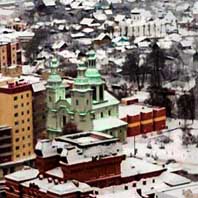 Магілёў. Графiчная рэканструкцыя былога езуiцкага касцёла Святога Францыска Ксаверыя і Анёлаў-Ахоўнікаў.. Выгляд на перыяд пачатку XXст. 3D-мадэль, фотамантаж by А.Невар, арыгiнальны фотаздымак by fly.belarus - 2016г. https://www.instagram.com/p/BA1jbFWEkyN/ 