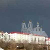 Магiлеў. Графiчная рэканструкцыя Спаса-Праабражэнскай царквы Магілёўскага Спаскага манастыра. Выгляд на пачатак XXст. 3D мадэль, фотамантаж by A. Nevar, 2020г., арыгiнальнае фота - Aleh Dziachkou