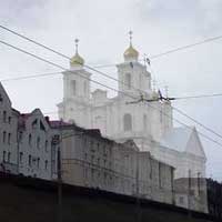 Магiлеў. Графiчная рэканструкцыя Спаса-Праабражэнскай царквы Магілёўскага Спаскага манастыра. Выгляд на пачатак XXст. 3D мадэль, фотамантаж by A. Nevar, 2020г., арыгiнальнае фота - Aleh Dziachkou