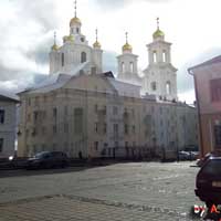 Магiлеў. Графiчная рэканструкцыя Спаса-Праабражэнскай царквы Магілёўскага Спаскага манастыра. Выгляд на пачатак XXст. 3D мадэль, фотамантаж by A. Nevar, 2020г., арыгiнальнае фота - Aleh Dziachkou