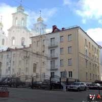 Магiлеў. Графiчная рэканструкцыя Спаса-Праабражэнскай царквы Магілёўскага Спаскага манастыра. Выгляд на пачатак XXст. 3D мадэль, фотамантаж by A. Nevar, 2020г., арыгiнальнае фота - Aleh Dziachkou