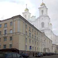 Магiлеў. Графiчная рэканструкцыя Спаса-Праабражэнскай царквы Магілёўскага Спаскага манастыра. Выгляд на пачатак XXст. 3D мадэль, фотамантаж by A. Nevar, 2020г., арыгiнальнае фота - Aleh Dziachkou