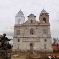 Мсціслаў. Гiпатэтычная графiчная рэканструкцыя былога езуiцкага касцёла Св. Міхаіла Арханёла. 3D-мадэль, фотамантаж - by А. Nеvar, арыгiнальнае фота - I. Golushko, 2017г.