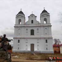 Мсціслаў. Гiпатэтычная графiчная рэканструкцыя былога езуiцкага касцёла Св. Міхаіла Арханёла. 3D-мадэль, фотамантаж - by А. Nеvar, арыгiнальнае фота - I. Golushko, 2017г.