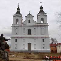 Мсціслаў. Гiпатэтычная графiчная рэканструкцыя былога езуiцкага касцёла Св. Міхаіла Арханёла. 3D-мадэль, фотамантаж - by А. Nеvar, арыгiнальнае фота - I. Golushko, 2017г.