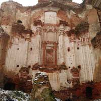 Пустынкi (Мсцiслаўскi раён) Выява iнтэр'ераў былога базылiянскага Успенскага сабора Пустынкаўскага Свята-Успенскага манастыра. Сучасны стан; Аўтар - Алена Паўлоўская, 2018г