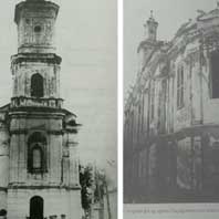 Ануфрыева (вёска Сялец, Мсцiслаўскага раёна). Выява фасадаў былой саборнай Ануфрыеўскай царквы базылiянскага манастыра. Фота галоўнага фасада - аўтарства А.Вiнэра, 1939г., фота з боку алтарнай часткi -1980-я гг. Апублiкавана - I. М. Слюнькова (Манастыры усходняй i заходняй традыцый. Спадчына архiтэктуры Беларусi - М.:Прогресс-Традиция 2002г., стар.-440-441) Электронны рэсурс - http://orda.of.by/.lib/slyunkova/mvizt/440