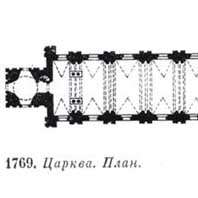 Ануфрыева (вёска Сялец, Мсцiслаўскага раёна). План былой саборнай Ануфрыеўскай царквы базылiянскага манастыра. Апублiкавана - Збор помнікаў гісторыі і культуры. Магілёўская вобласць 1986г.) №1769 Электронны рэсурс - http://orda.of.by/.lib/spik/mog/319