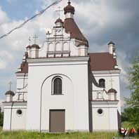 Месца Шклоўскае (Рыжкавiчы). Графiчная рэканструкцыя рынкавай (Ўваскрасенскай) царквы. 3D мадэль, фотамантаж - А. Невар. Арыгiнальнае фота - А. Грудзiна 2017г.