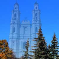 Даўгаўпілс (Дынабург, Дзвiнск, Daugavpils). Гiпатэтычная графiчная рэканструкцыя былога езуiцкага касцёла Св. Іуды Фадзея (St. Tadeus Juda). Выгляд да перабудовы пад праваслаўны гарнізонны сабор фартэцыi. 3D-мадэль, фотамантаж - by А. Nеvar, 2019г.; арыгiнальнае фота - Юрый Jurnet999