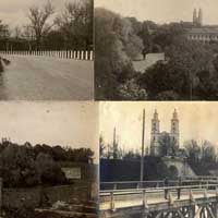 Даўгаўпілс (Дынабург, Дзвiнск, Daugavpils). Выява гарнiзоннага сабора (былога езуiцкага касцёла). Калаж з фота пачатку XXcт. (1920-1930гг.) 