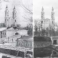 Даўгаўпілс (Дынабург, Дзвiнск, Daugavpils). Выява гарнiзоннага сабора (былога езуiцкага касцёла). Фота да 1930г. Апублiкавана - суполка ў FB - Ретро Даугавпилс - Латвия