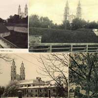 Даўгаўпілс (Дынабург, Дзвiнск, Daugavpils). Выява гарнiзоннага сабора (былога езуiцкага касцёла). Калаж з фота пачатку XXcт. (1900-1917гг.) 