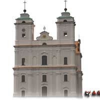 Любешыў, або Любяшоў (Валынская вобласць Украiны, былое магдэбургскае мястэчка гістарычнай Піншчыны) Графiчная рэканструкцыя касцёла Св. Яна Евангелiста кляштару пiяраў. 3D-мадэль by А. Nеvar 2018г.