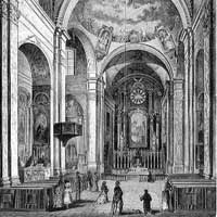 Любешыў, або Любяшоў (Валынская вобласць Украiны, былое магдэбургскае мястэчка гістарычнай Піншчыны) Выява iнтэр'ераў касцёла Св. Яна Евангелiста кляштару пiяраў. Выява другой паловы XIXст. (1873г.) Author - Jozef Sosinski wg Wandalina Czarneckiego (Rysowal na miejscu Czarnecki); Апублiкавана - Tygodnik Ilustrowany. Nr. 274, 29.03.1873. S. 158; From: POLIART Beata Kalke (Tworog, Poland) Электронны рэсурс - https://commons.wikimedia.org/wiki