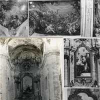 Любешыў, або Любяшоў (Валынская вобласць Украiны, былое магдэбургскае мястэчка гістарычнай Піншчыны) Калаж з выявамi iнтэр'ераў касцёла Св. Яна Евангелiста кляштару пiяраў. Фота першай паловы XXст. (1922 г.) Крынiца - фотаархiў Ягелонскага Унiверсiтэту ў Кракаве; Апублiкавана - артыкул ВолиньPost. Электронны рэсурс - http://www.hroniky.com/