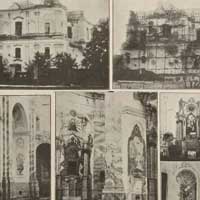 Любешыў, або Любяшоў (Валынская вобласць Украiны, былое магдэбургскае мястэчка гістарычнай Піншчыны) Калаж з выявамi фасадаў i iнтэр'ераў касцёла Св. Яна Евангелiста кляштару пiяраў. Фота першай паловы XXст. (1920-1922гг.) Крынiца - wbc.poznan.pl; Апублiкавана - артыкул ВолиньPost. Электронны рэсурс - http://zaxid.media