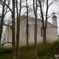 Мельнiк (Падляшша, Rzeczpospolita Polska) Графiчная рэканструкцыя былога замкавага Троiцкага касцёла. Выгляд па апошняй 
перабудове апошняй чвэрцi XIX ст. (пасля 1871г.) на праваслаўную Свята-Духаўскую Царкву. 3D-мадэль, фотамантаж - by А. Nеvar, 2019г.; арыгiнальнае фота - Aldona Chmielewska