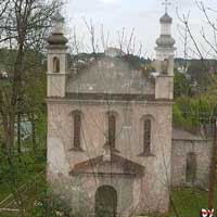 Мельнiк (Падляшша, Rzeczpospolita Polska) Графiчная рэканструкцыя былога замкавага Троiцкага касцёла. Выгляд па апошняй 
перабудове апошняй чвэрцi XIX ст. (пасля 1871г.) на праваслаўную Свята-Духаўскую Царкву. 3D-мадэль, фотамантаж - by А. Nеvar, 2019г.; арыгiнальнае фота - Remigiusz Krzykowski 