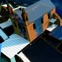 Мельнiк (Падляшша, Rzeczpospolita Polska) Выява былога замкавага Троiцкага касцёла з прэзентаванага праекта рэвiталiзацыi Замкавай Гары. Аўтар праекта - прафесар Беластоцкага Полiтэхнiчнага Унiверсiтэта Ежы Усцiновiч; Апублiкавана - артыкул рэгiянальнага iнфармацыйнага парталу podlasie24 pl; спасылка - 
http://podlasie24.pl/siemiatycze/region/co-bedzie-z-gora-zamkowa-w-mielniku-25e0d.html