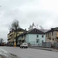 Невель (Пскоўская вобласць РФ) Графiчная рэканструкцыя касцёла Св. Юрыя (Георгія) былога кляштару францысканцаў. 3D-мадэль, фотамантаж - by А. Nеvar, 2019г. арыгiнальнае фота - A. Soohin