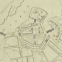 Невель (Пскоўская вобласць РФ) Праектны план горада у 1778г. у накладаннi на тагачасны сiтуацыйны план