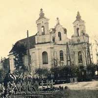 Невель (Пскоўская вобласць РФ) Выява касцёла Св. Юрыя (Георгія) былога кляштару францысканцаў. (з правага боку). Крынiца - iнтэрнэт-аукцыён ebay de