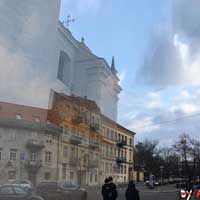 Вiльня (Vilnius, Wilno). Графiчная рэканструкцыя касцёла Св. Юзафа Абручнiка (sw. Jozefa Oblubienca) кляштару кармелiтак босых. 3D-мадэль, фотамантаж - by А. Nеvar, 2019г.; 
		арыгiнальнае фота - Aurimas Sirvys