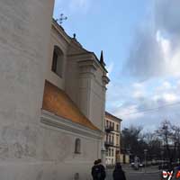 Вiльня (Vilnius, Wilno). Графiчная рэканструкцыя касцёла Св. Юзафа Абручнiка (sw. Jozefa Oblubienca) кляштару кармелiтак босых. 3D-мадэль, фотамантаж - by А. Nеvar, 2019г.; 
		арыгiнальнае фота - Aurimas Sirvys