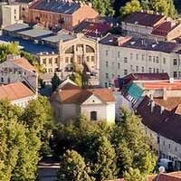 Вiльня (Vilnius, Wilno). Графiчная рэканструкцыя касцёла Св. Юзафа Абручнiка (sw. Jozefa Oblubienca) кляштару кармелiтак босых. 3D-мадэль, фотамантаж - by А. Nеvar, 2019г.; 
		арыгiнальнае фота - L.Zmejevskis