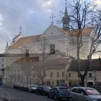 Вiльня (Vilnius, Wilno). Графiчная рэканструкцыя касцёла Св. Юзафа Абручнiка (sw. Jozefa Oblubienca) кляштару кармелiтак босых. 3D-мадэль, фотамантаж - by А. Nеvar, 2019г.; 
		арыгiнальнае фота - Aurimas Sirvys