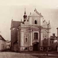 Вiльня (Vilnius, Wilno).Выява касцёла Св. Юзафа Абручнiка (sw. Jozefa Oblubienca) кляштару кармелiтак босых Фота да руйнавання (да 1876г). Аўтар фота - Юзаф Чаховіч (???) Крынiца - Бiблiятэка Вiленскага унiверсiтэта. Электронны рэсурс - http://www.etoretro.ru/pic155562.htm 