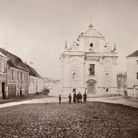 Вiльня (Vilnius, Wilno).Выява касцёла Св. Юзафа Абручнiка (sw. Jozefa Oblubienca) кляштару кармелiтак босых Фота па руйнаваннi ў 1877г. Аўтар фота - Юзаф Чаховіч; Бiблiятэка цэнтра культурнай спадчыны Лiтвы; Лiтоўскi нацыянальны музей; Электронны рэсурс - http://www.etoretro.ru