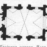Белая царква. План Tроiцкай царквы Троiцкага (Белацаркоўскага) манастыра. Апублiкавана - Збор помнікаў гісторыі і культуры. Віцебская вобласць, стар. 444, I.М. Слюнькова (Манастыры усходняй i заходняй традыцый. Спадчына архiтэктуры Беларусi - М.:Прогресс-Традиция 2002г. 408 стар.) Электронны рэсурс - http://orda.of.by/.lib/slyunkova/mvizt/408