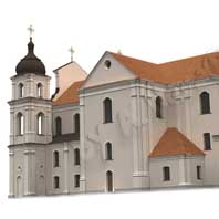 Чашнiкi. Графiчная рэканструкцыя былога дамiнiканскага касцёла.. 3D мадэль - А. Невар. 2017г.